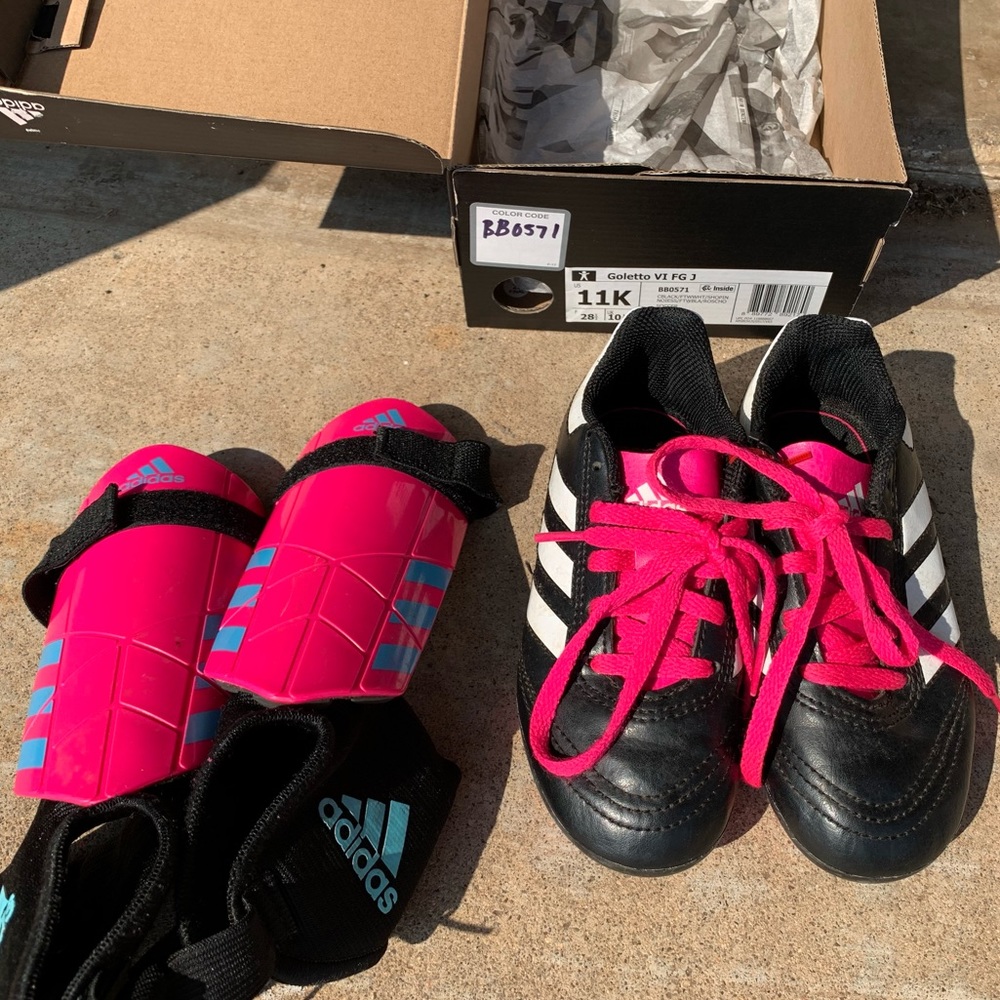 Little Girls Adidas soccer cleats size 11